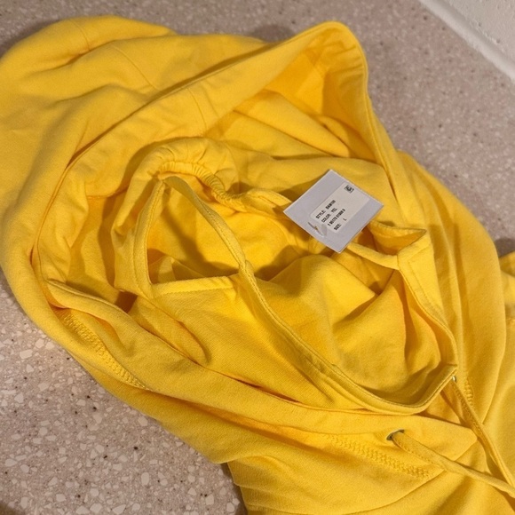 BAM Betsy & Adam Yellow Hoodie with Detachable Mask Lightweight Soft Breathable - Picture 8 of 15